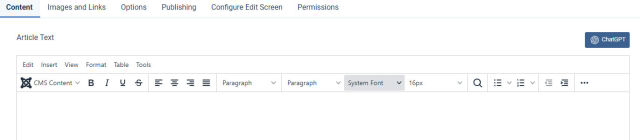 ChatGPT Joomla plugin